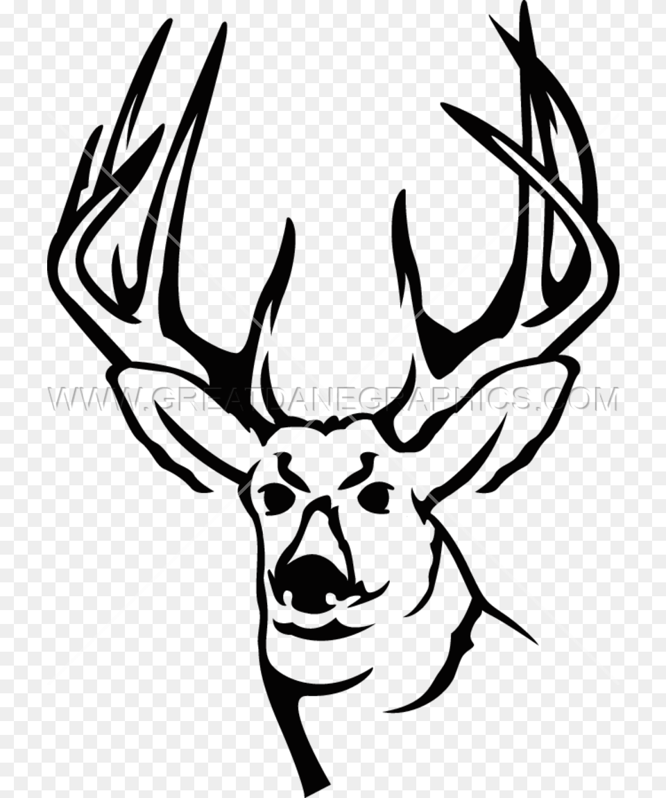 Deer Head Production Ready Artwork For T Shirt Printing, Animal, Mammal, Wildlife, Antler Free Png Download