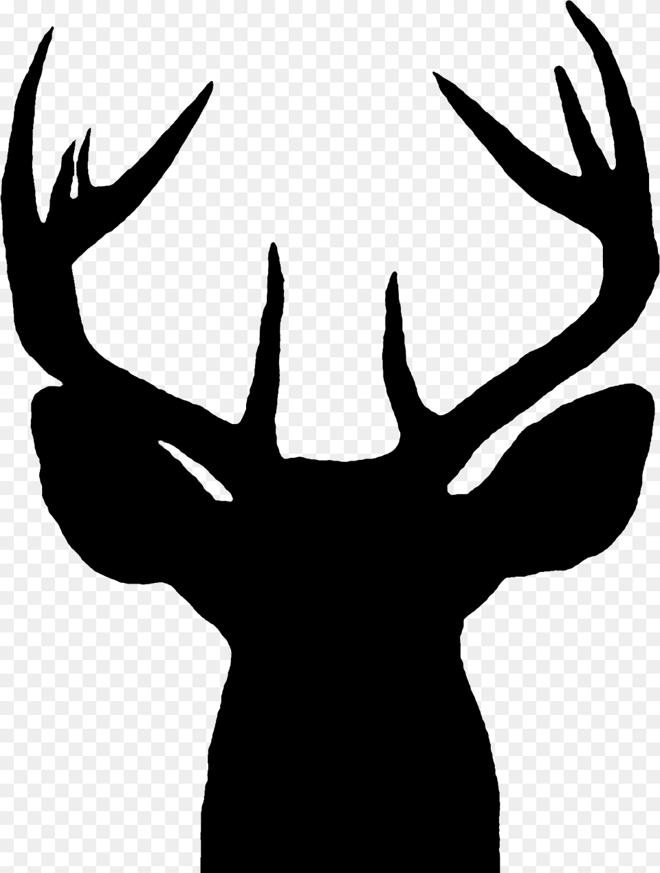 Deer Head Silhouette, Mammal, Animal, Wildlife, Antler Free Png Download