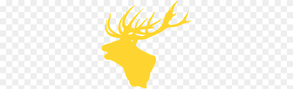 Deer Head Silhouette, Animal, Mammal, Wildlife, Elk Png Image