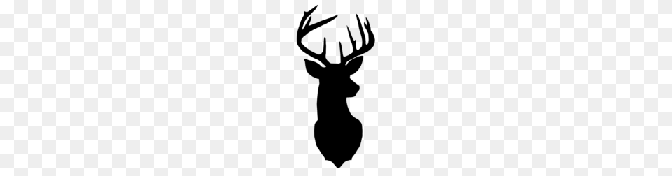 Deer Head Silhouette, Animal, Mammal, Wildlife, Antler Png
