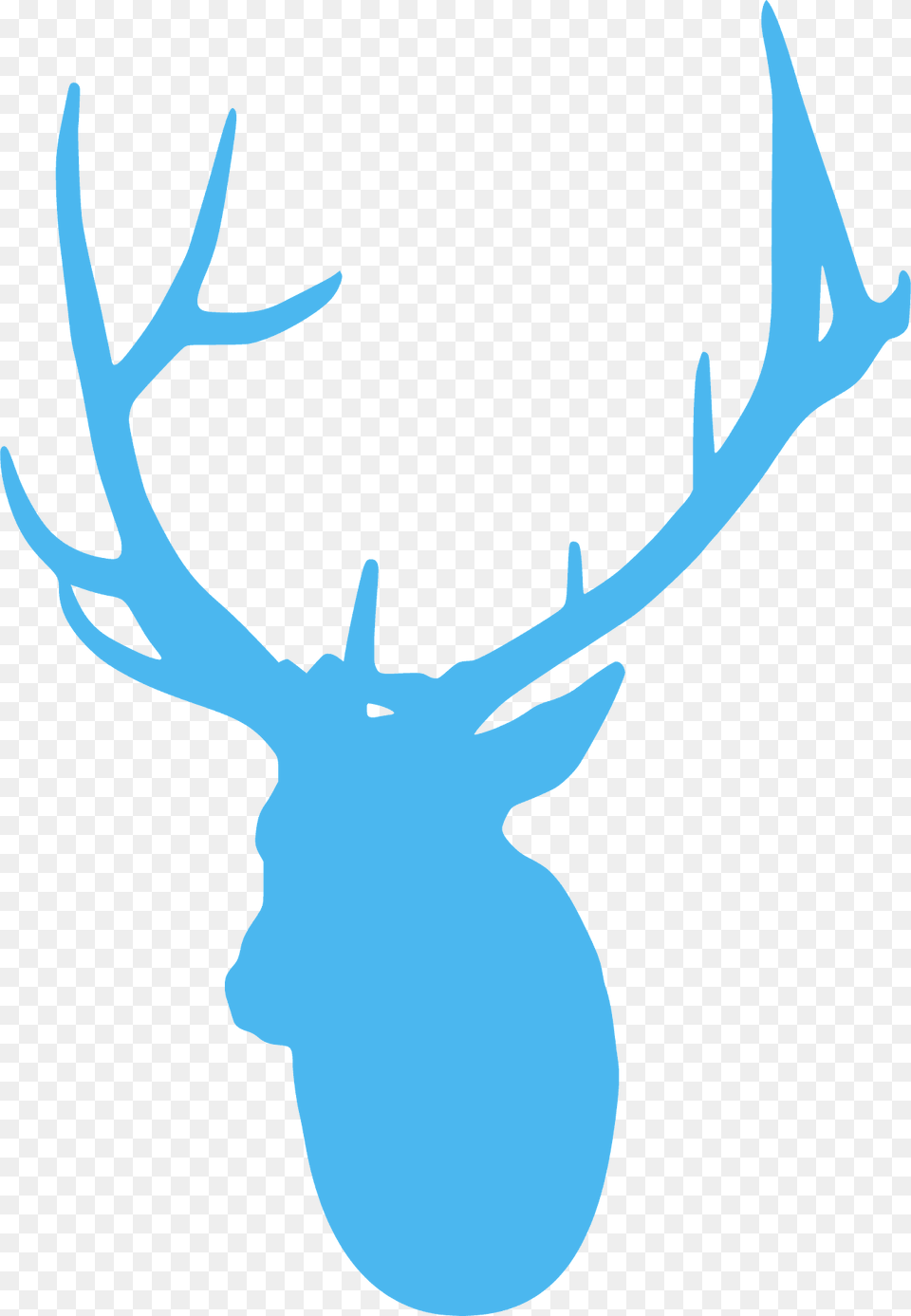 Deer Head Silhouette, Animal, Antler, Elk, Mammal Png