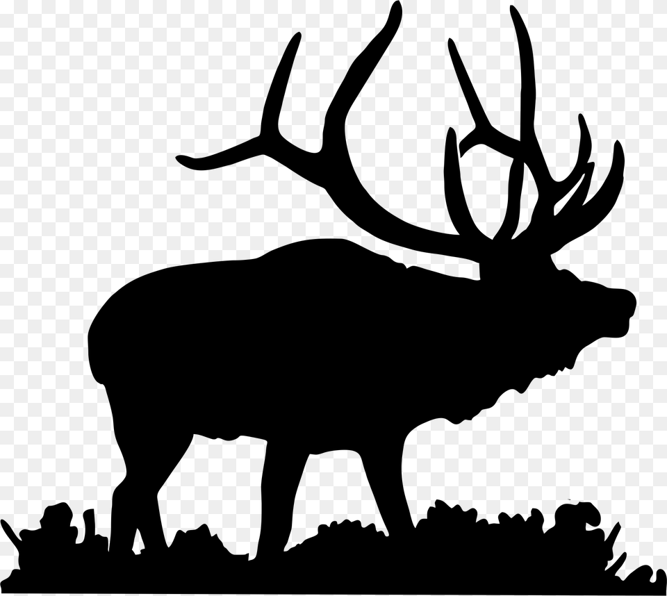 Deer Head Silhouette Elk Clipart, Animal, Mammal, Wildlife, Kangaroo Png Image