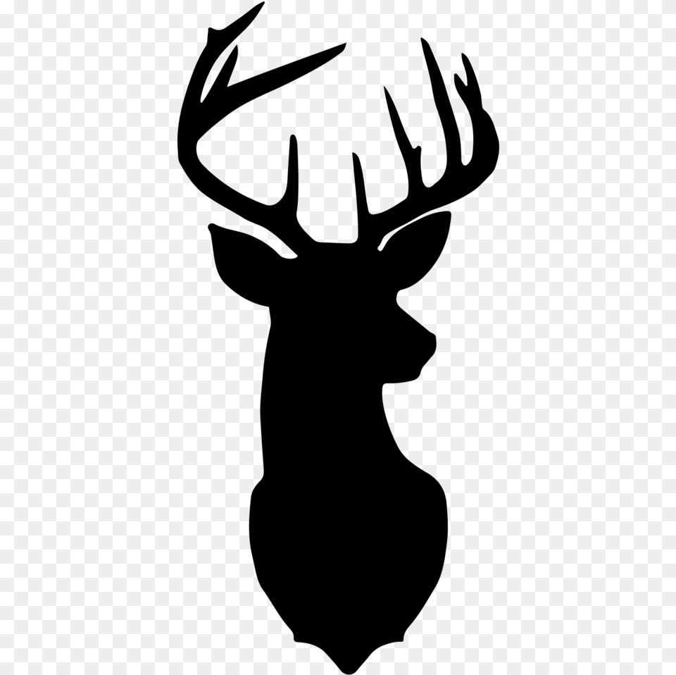 Deer Head Silhouette Gray Free Transparent Png