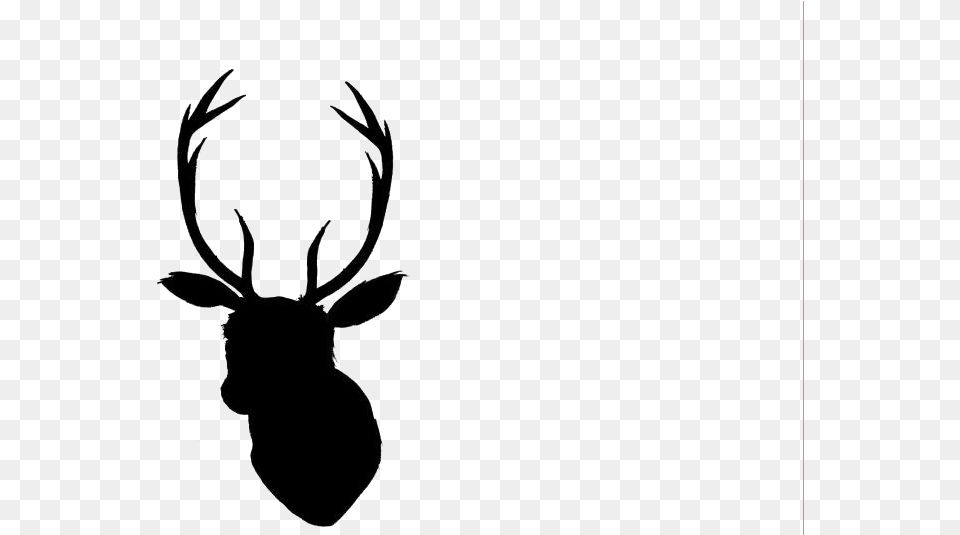 Deer Head Tattoo Hd Wallpaper Deer Head Tattoos Silhouette, Animal, Antelope, Mammal, Wildlife Free Transparent Png