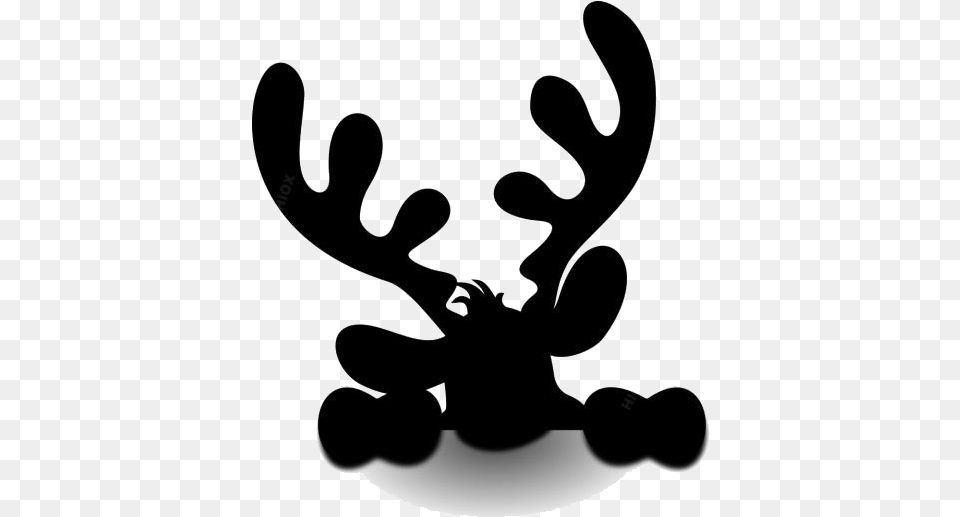 Deer Head Transparent Christmas Wall Stickers Printable Free, Silhouette, Smoke Pipe Png