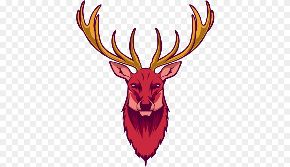 Deer Head Vector Antler, Animal, Mammal, Wildlife, Elk Free Transparent Png