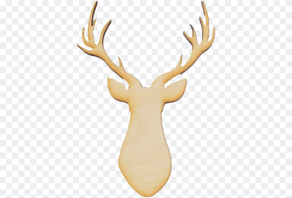 Deer Head Wood Cutout Reindeer, Animal, Antler, Mammal, Wildlife Free Png Download