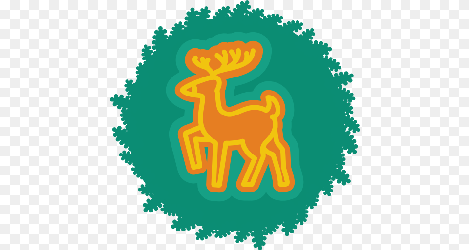 Deer Icon Christmas Wreath Iconset Iconkacom Graphic Design, Animal, Mammal, Wildlife Free Transparent Png