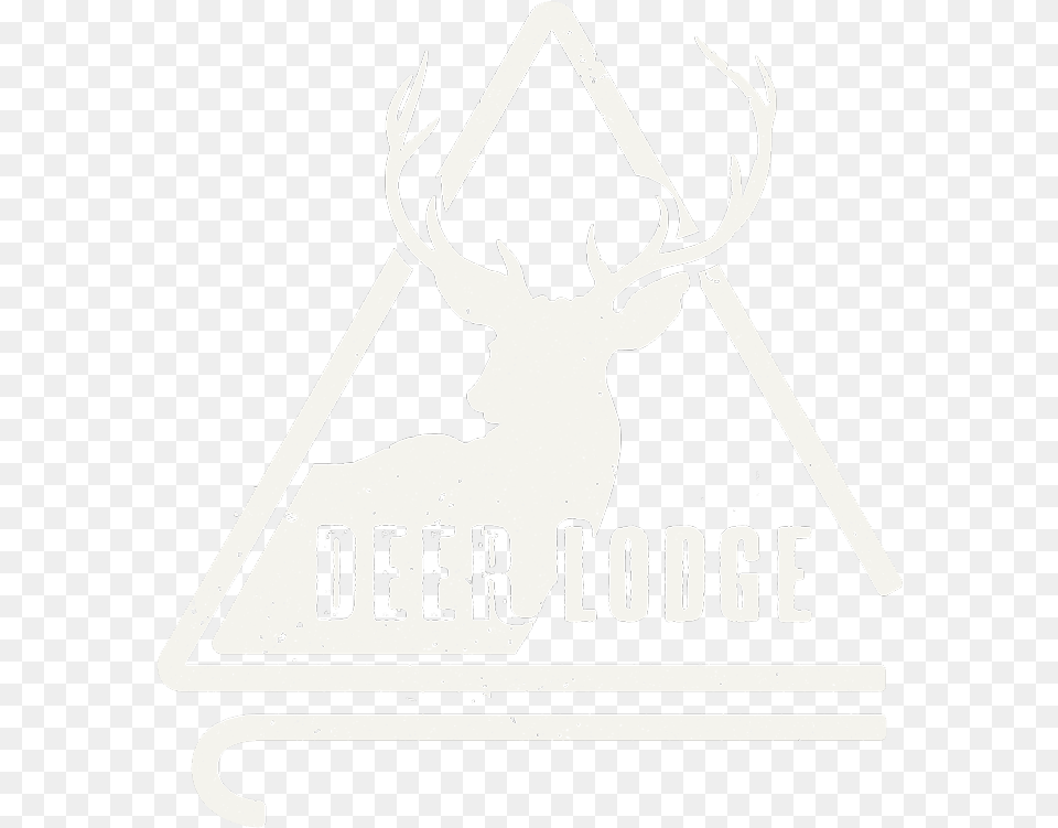 Deer Lodge Head Logo, Triangle, Symbol, Sign, Stencil Free Transparent Png