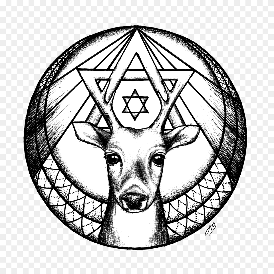 Deer Mandala Arthentic Art, Animal, Mammal, Wildlife, Logo Free Png