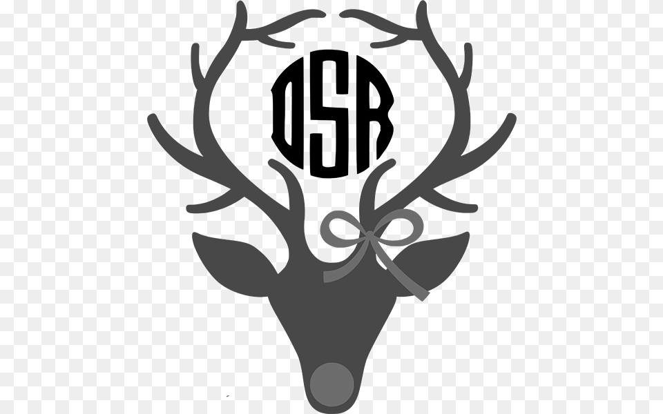 Deer Monogram, Animal, Mammal, Wildlife, Antler Png