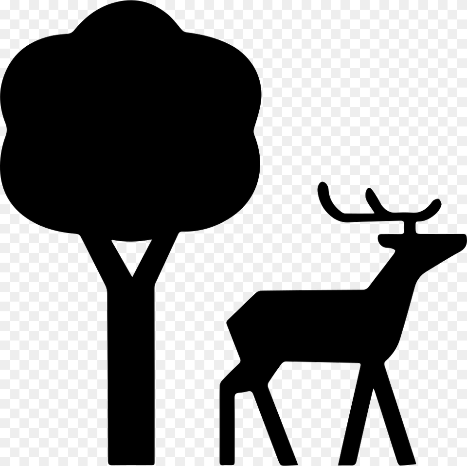 Deer Nature Icon For Instagram Highlights, Stencil, Silhouette, Animal, Wildlife Free Png