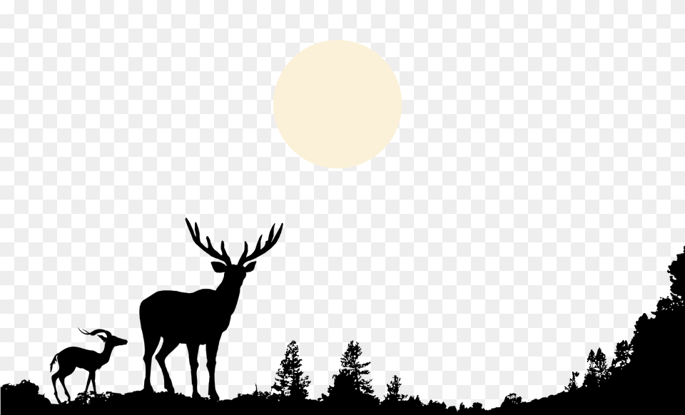 Deer Nature Wildlife Clip Art, Cross, Symbol, Astronomy, Moon Png Image
