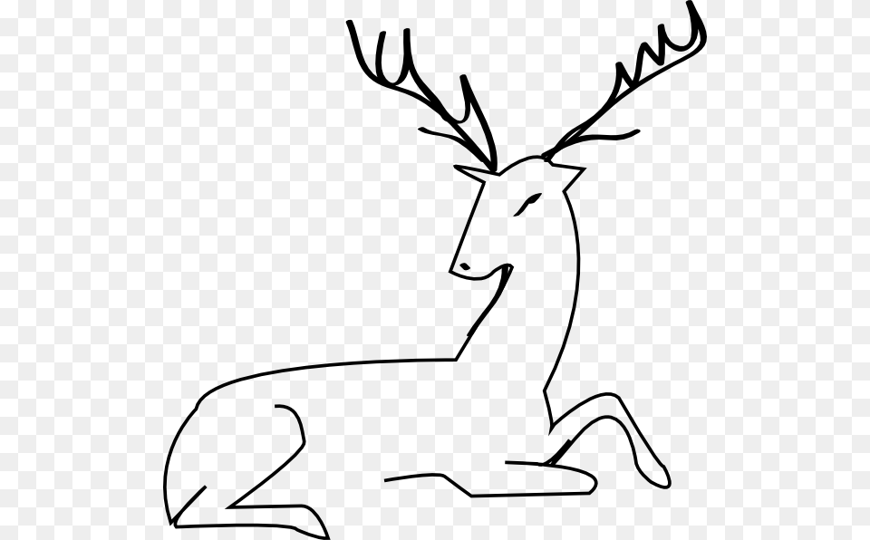Deer Outline Clip Art, Animal, Mammal, Wildlife, Stencil Free Png