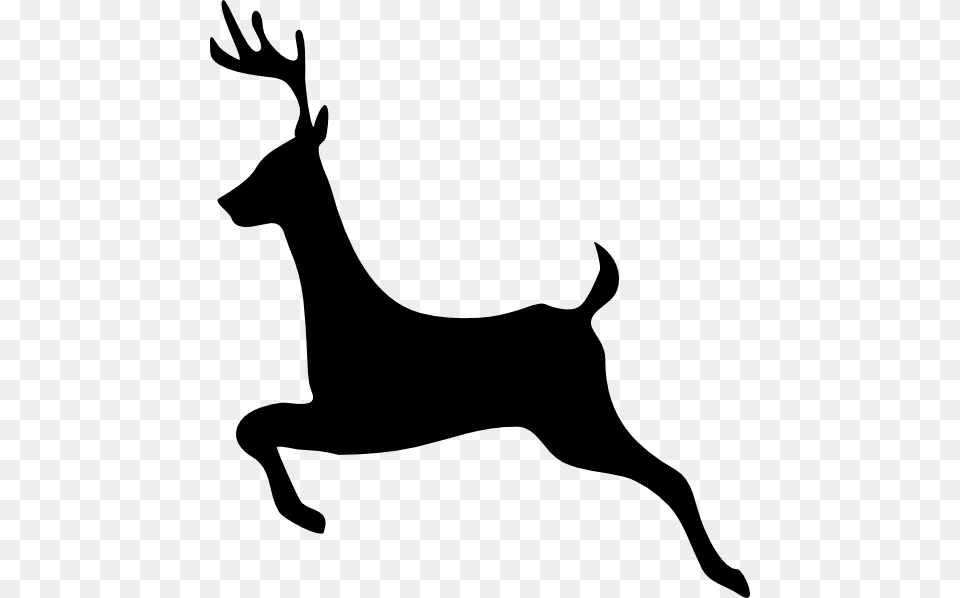 Deer Outline Profile Clip Art Silueta Venado Cola Blanca, Animal, Mammal, Silhouette, Stencil Png Image