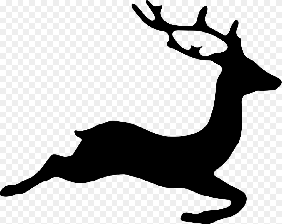 Deer Shape Clipart Reindeer, Animal, Mammal, Silhouette, Wildlife Free Png