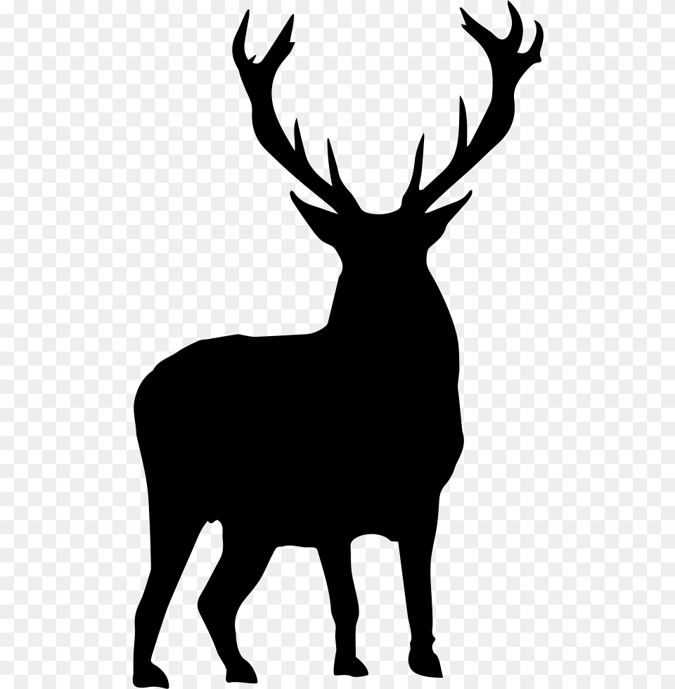 Deer Silhouette Deer Silhouette, Mammal, Animal, Wildlife, Elk Free Png Download