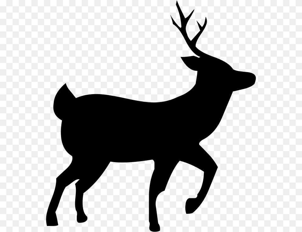 Deer Silhouette Deer Silhouette Gray Free Transparent Png