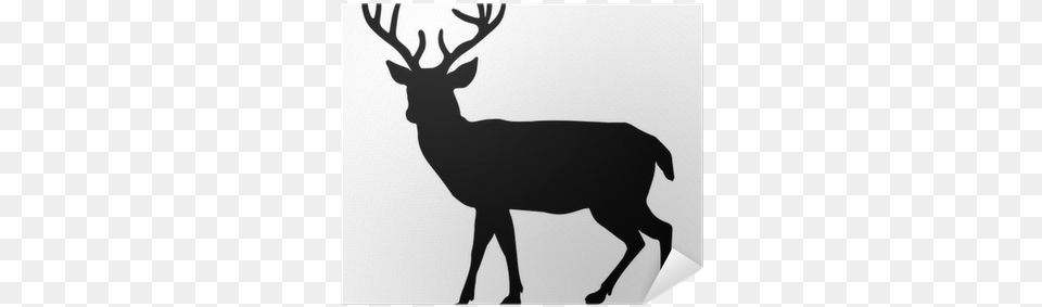 Deer Silhouette Download Deer Stencil, Animal, Elk, Mammal, Wildlife Png