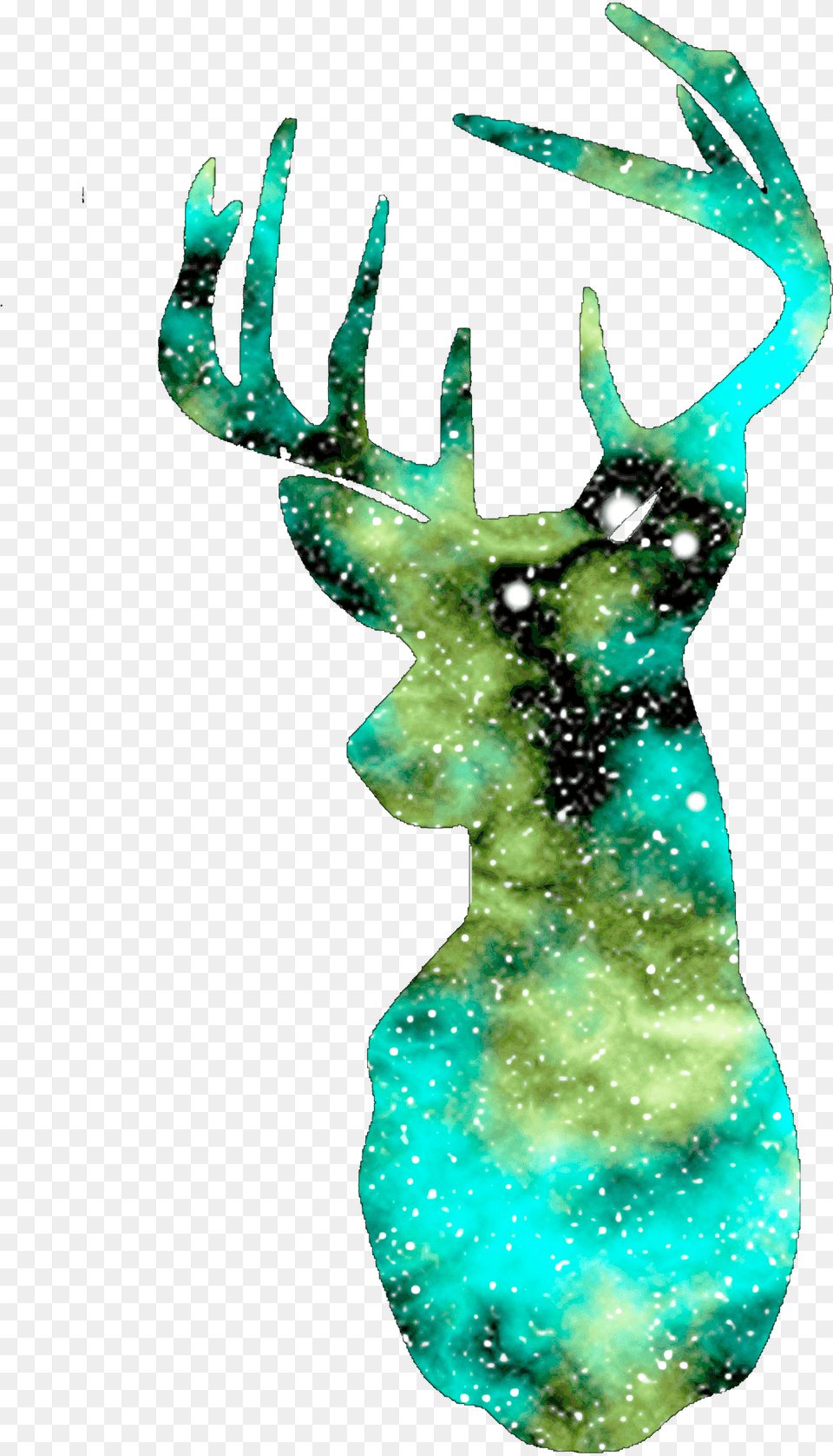 Deer Silhouette Galaxy Transparent Galaxy Deer Png Image