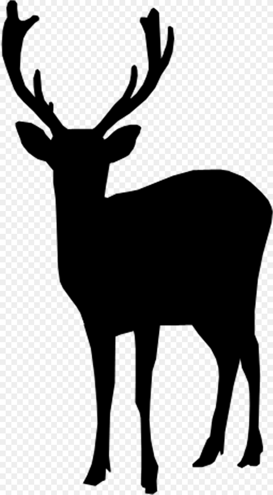 Deer Silhouette Transparent Deer Silhouette, Gray Free Png Download