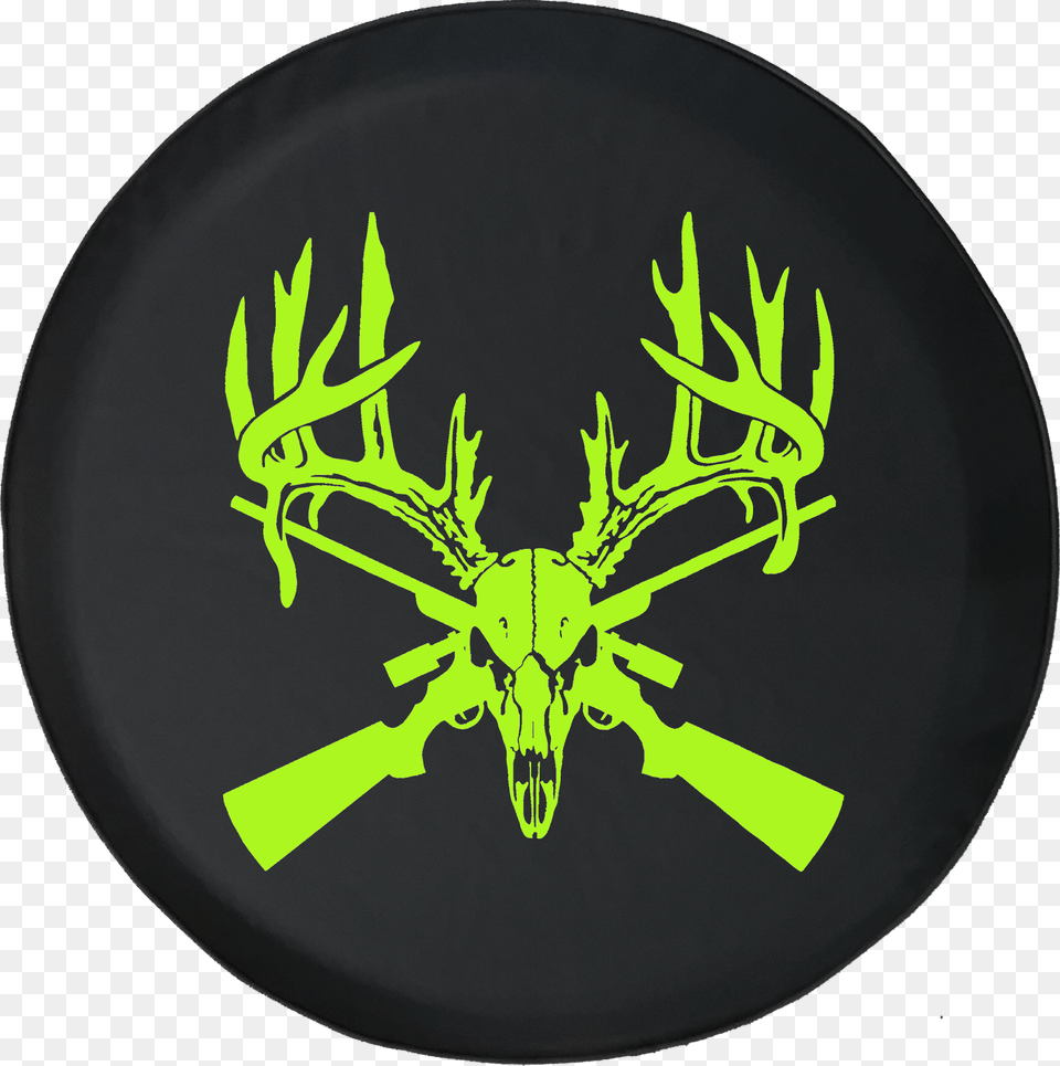 Deer Skull Big Rack Crossed Hunting Rifles Buck Skull And Arrows, Antler, Plate Free Transparent Png