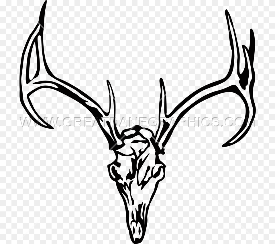 Deer Skull Charge Production Ready Artwork For T Shirt Deer, Antler, Bow, Weapon, Animal Free Transparent Png