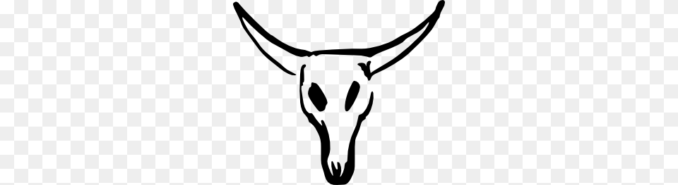 Deer Skull Clipart, Stencil, Animal, Mammal, Longhorn Png Image