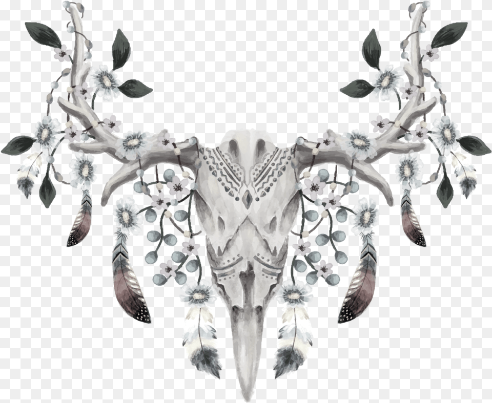 Deer Skull Shower Curtain Spring Hooks, Accessories, Chandelier, Lamp, Jewelry Png