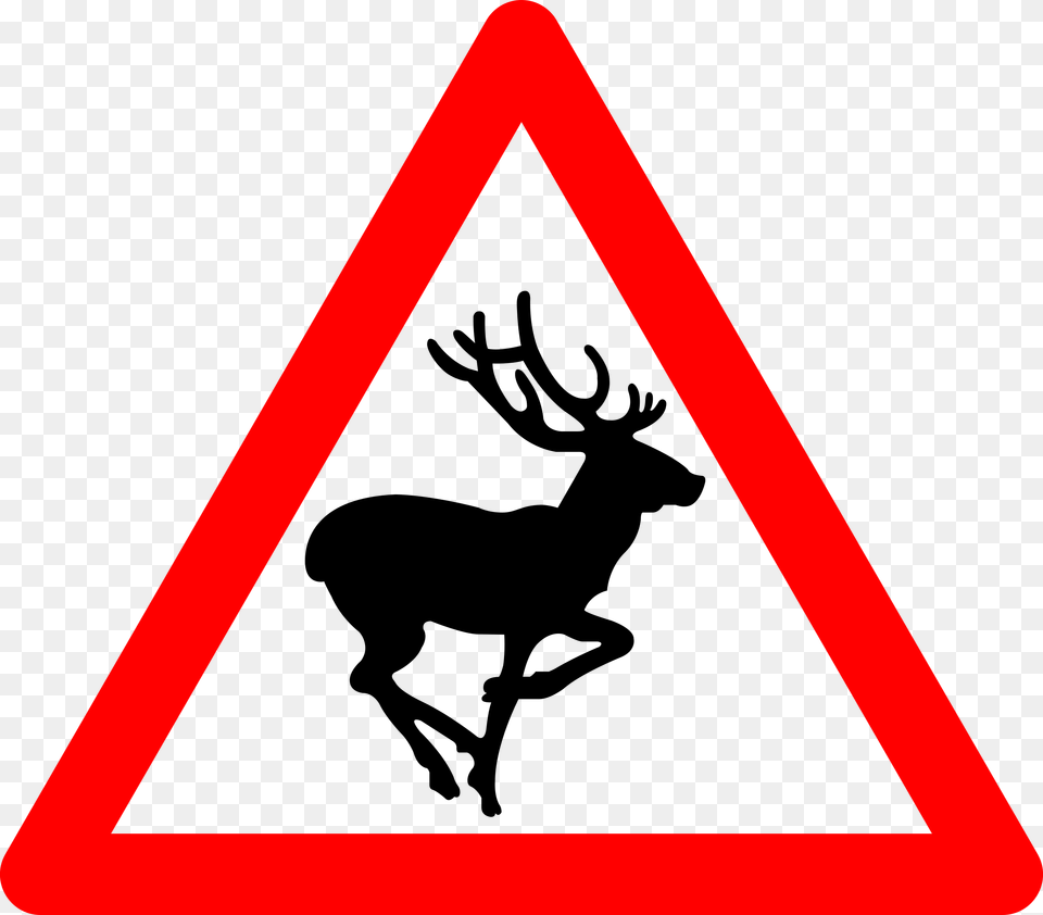 Deer Traffic, Sign, Symbol, Animal, Mammal Png