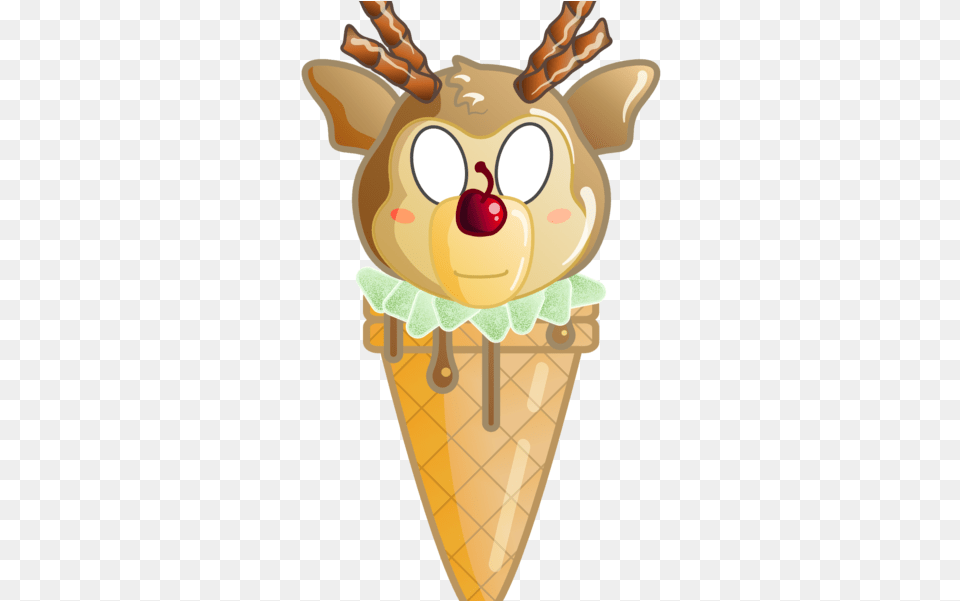 Deer Vector Happy, Cream, Dessert, Food, Ice Cream Png