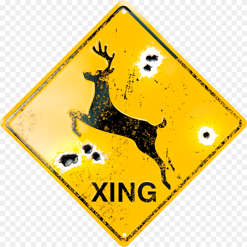 Deer Xing Deer Clip Art, Sign, Symbol, Road Sign, Adult Free Png