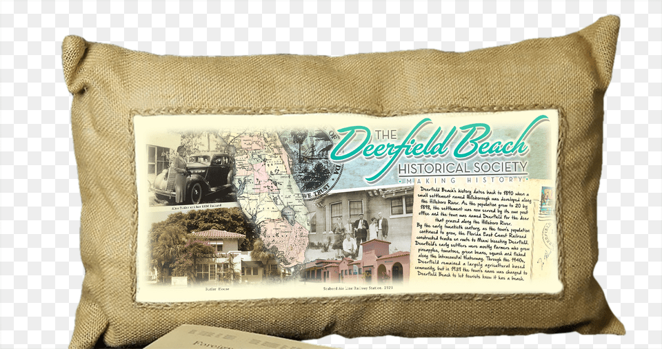 Deerfield Beach Historical Society Cushion, Home Decor, Pillow, Bag, Car Free Transparent Png