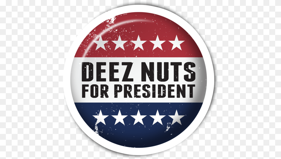 Deez Nuts Sticker From 2016 Election, Badge, Logo, Symbol, Emblem Png