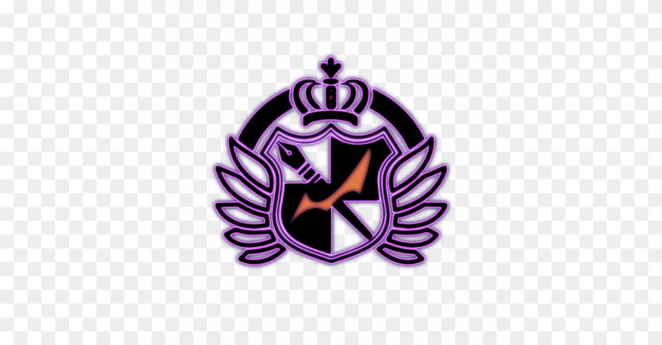 Default Danganronpa Empathys End Crescent Danganronpa, Emblem, Symbol, Logo, Purple Png