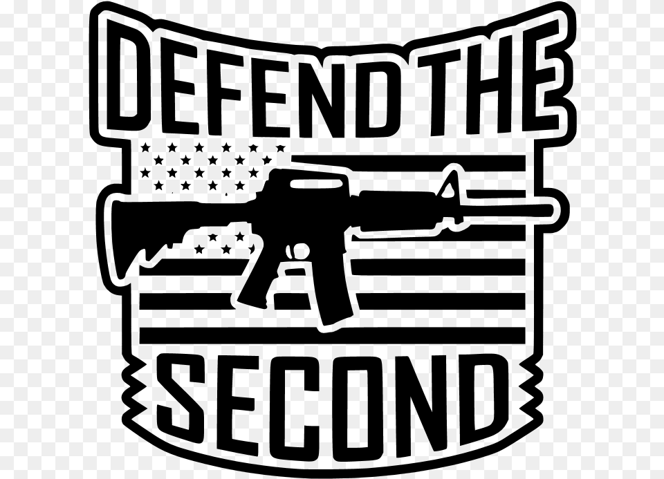 Defend The Second Amendment Decal Gun Second Amendment Svg, Gray Free Transparent Png