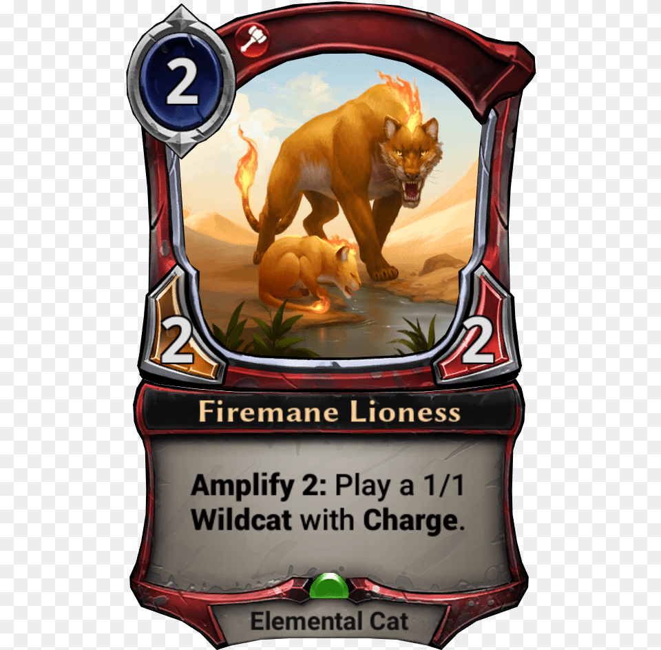 Defiance Firemane Lioness Eternal Card Game Defiance Spoilers, Animal, Lion, Mammal, Wildlife Png