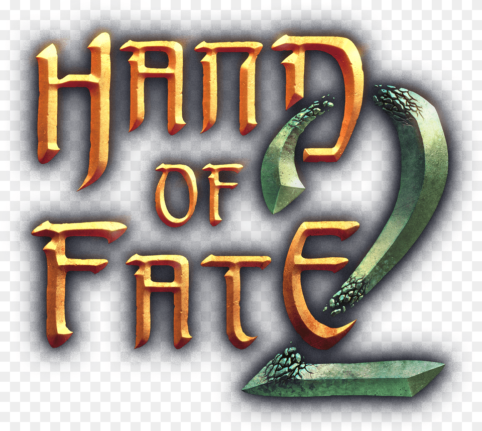 Defiant Development Hand Of Fate 2 Logo, Light, Text, Symbol Free Transparent Png