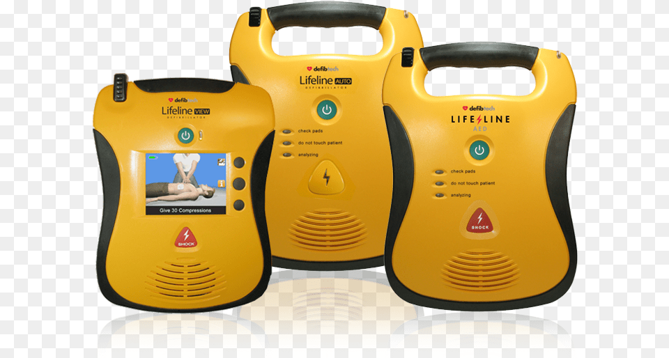 Defibtech Family Of Products Defibtech Lifeline Aed, Electronics, Person, Device, Grass Png Image