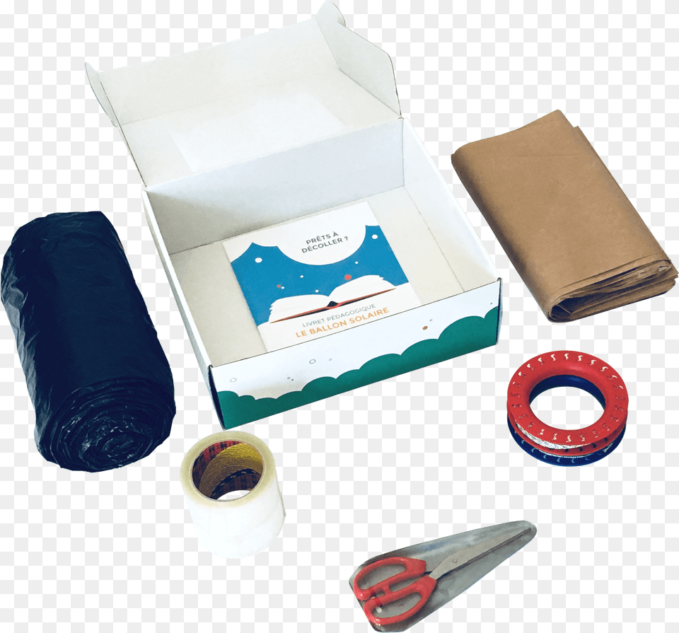 Deflated Balloon, Box, Scissors, Accessories, Tape Png