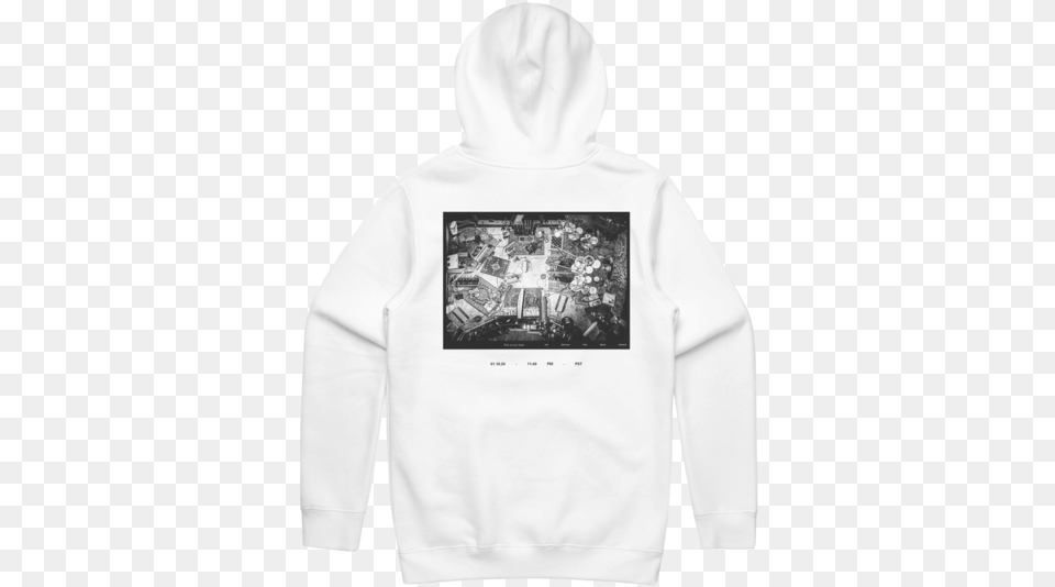 Deftones Ohms White Hoodie Long Sleeve, Clothing, Hood, Knitwear, Sweater Free Png