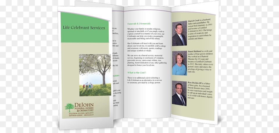 Dejohn Celebrants Brochure Brochures For Funeral Homes, Advertisement, Poster, Publication, Page Png Image