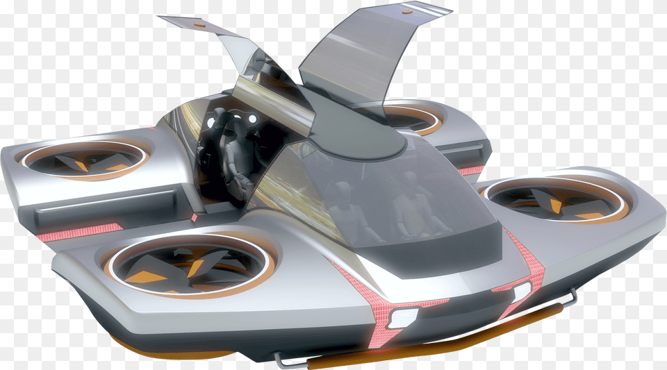 Dekatone Flying Car Evtol Aircraft Speedboat, Transportation, Vehicle, Person, Firearm Free Transparent Png