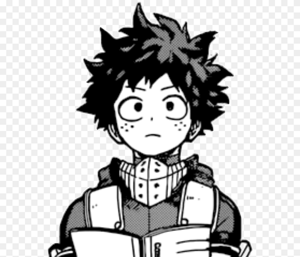 Deku As A Kid Clipart Black And White Jpg Royalty Izuku Midoriya Manga Caps, Book, Comics, Publication, Baby Free Png Download