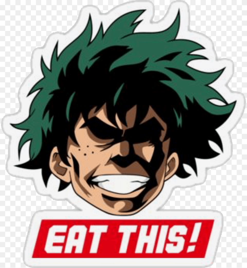 Deku Meme My Hero Academia Stickers Printable, Sticker, Book, Comics, Publication Free Png Download