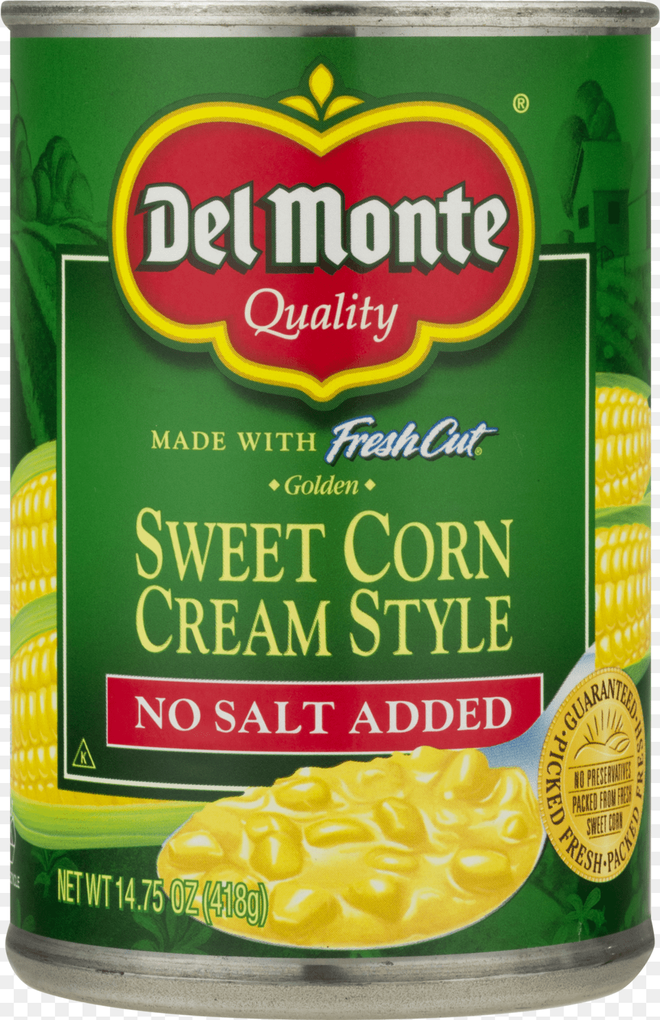 Del Monte Creamed Corn, Tin, Aluminium, Can, Food Free Png Download