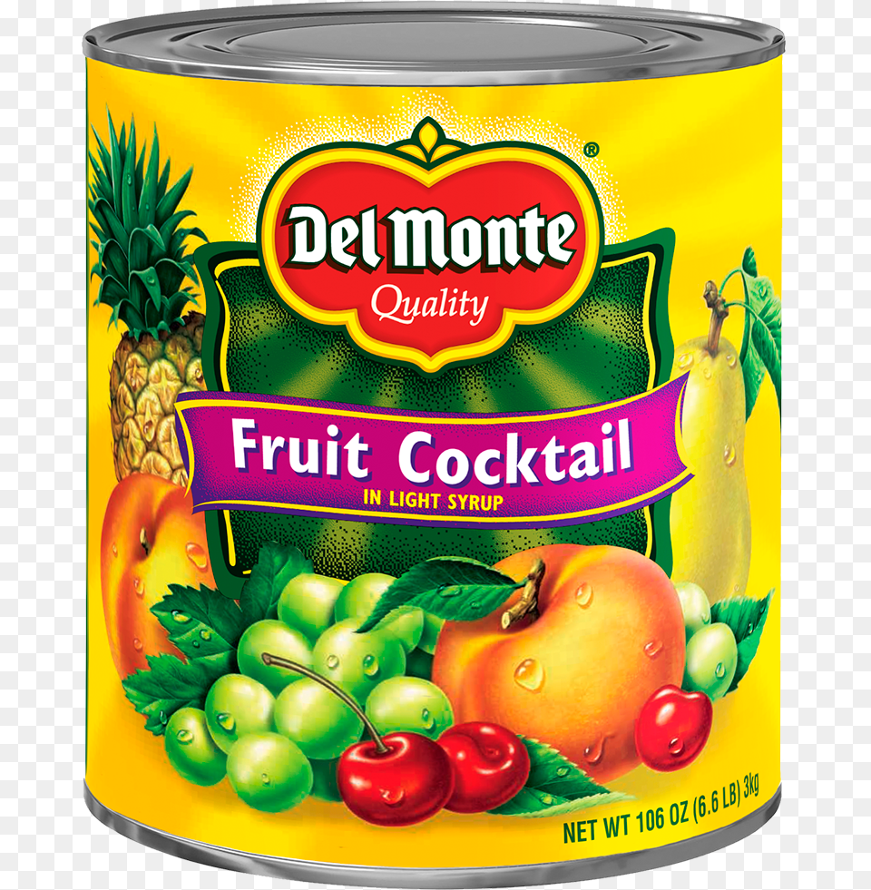 Del Monte Fruit Cocktail In Light Syrup Del Monte Fruit Cocktail 30 Oz, Food, Plant, Produce, Tin Png Image