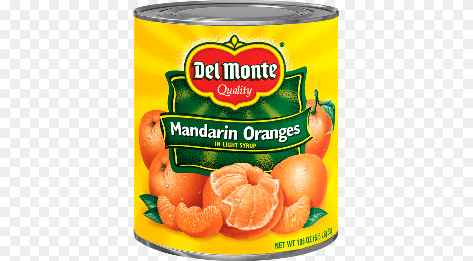 Del Monte Mandarin Oranges In Light Syrup Del Monte Mandarin Oranges, Tin, Produce, Plant, Citrus Fruit Free Transparent Png