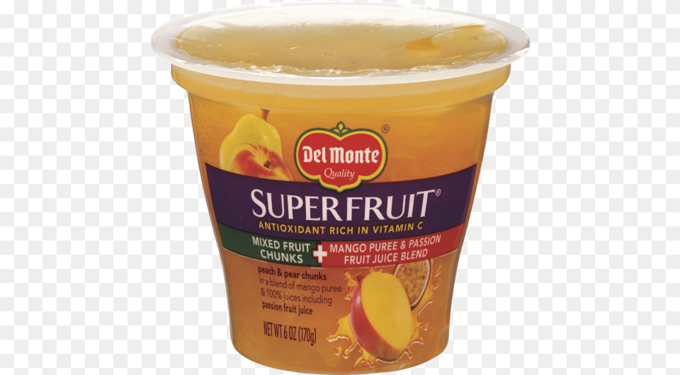 Del Monte Superfruit Mixed Fruit Chunks In Mango Puree Del Monte Superfruits Juices, Food, Jelly, Plant, Produce Png Image