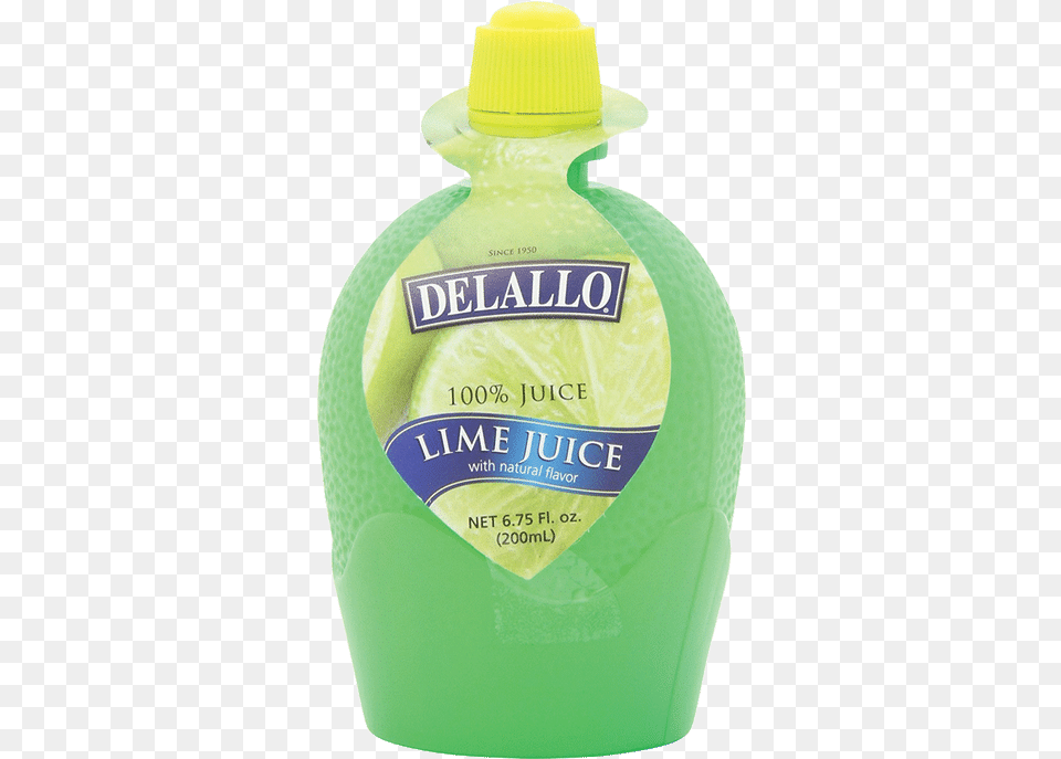 Delallo Lime Juice Plastic Bottle, Beverage, Food, Ketchup Free Png